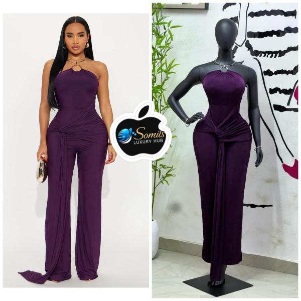 `detachable halter neck jumpsuit