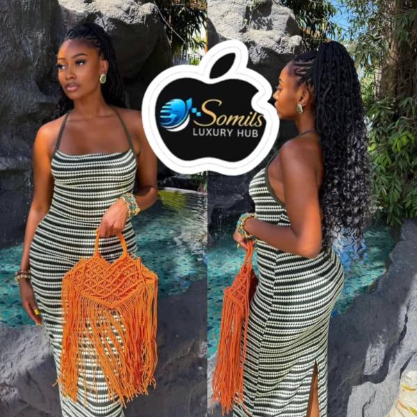striped strappy dress