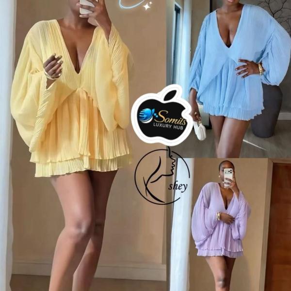 fluffy mesh min gown