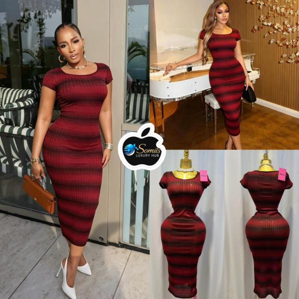 stripe long gown 4
