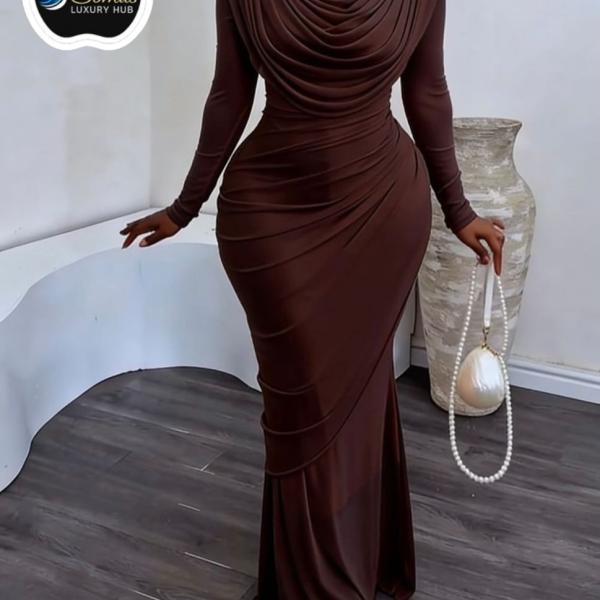 luxury long gown available in black,red and peach