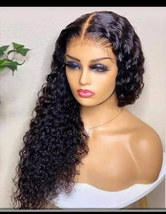 22 inches full frontal human hair  deep wave