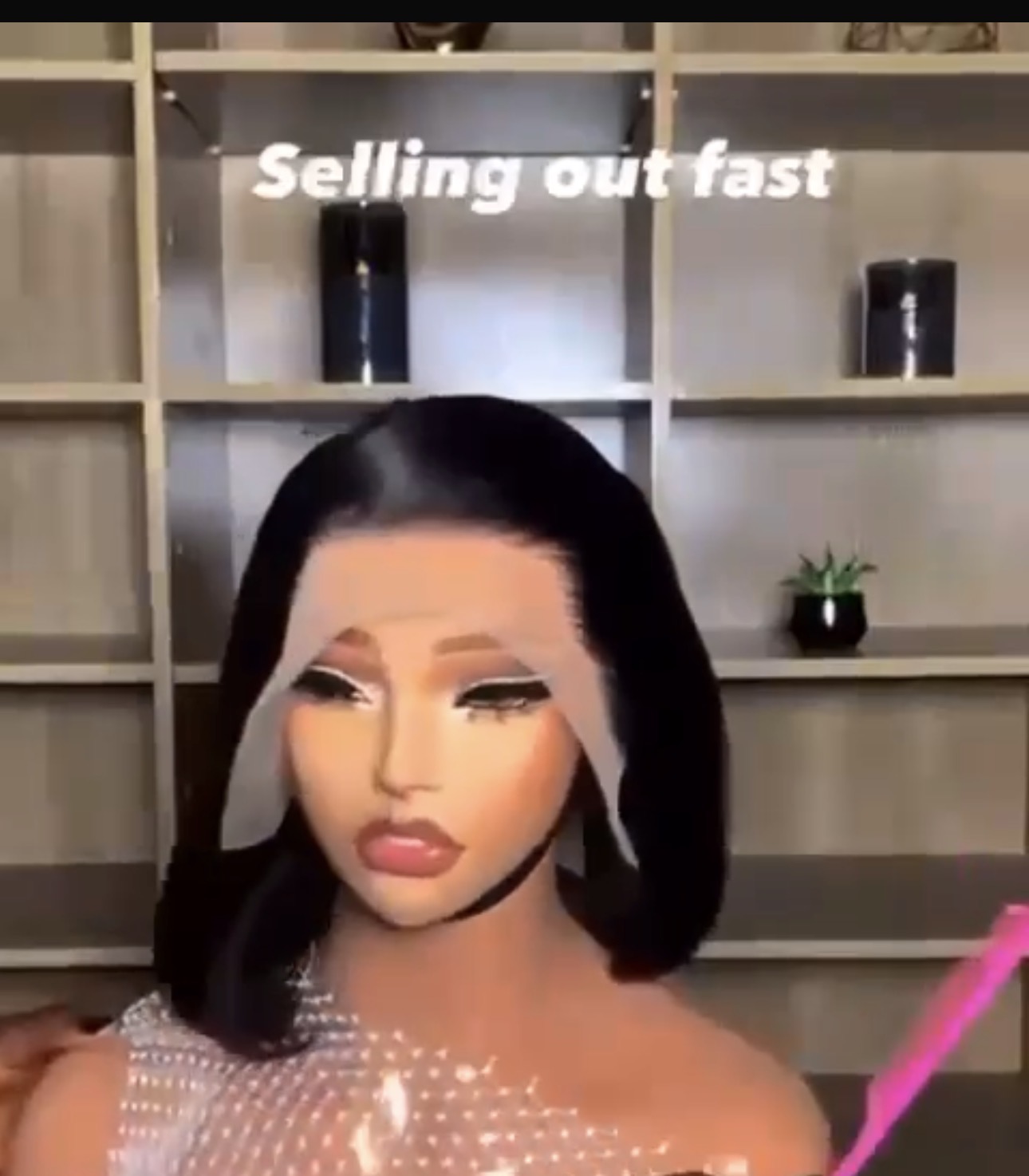 Human hair full frontal bob wig 