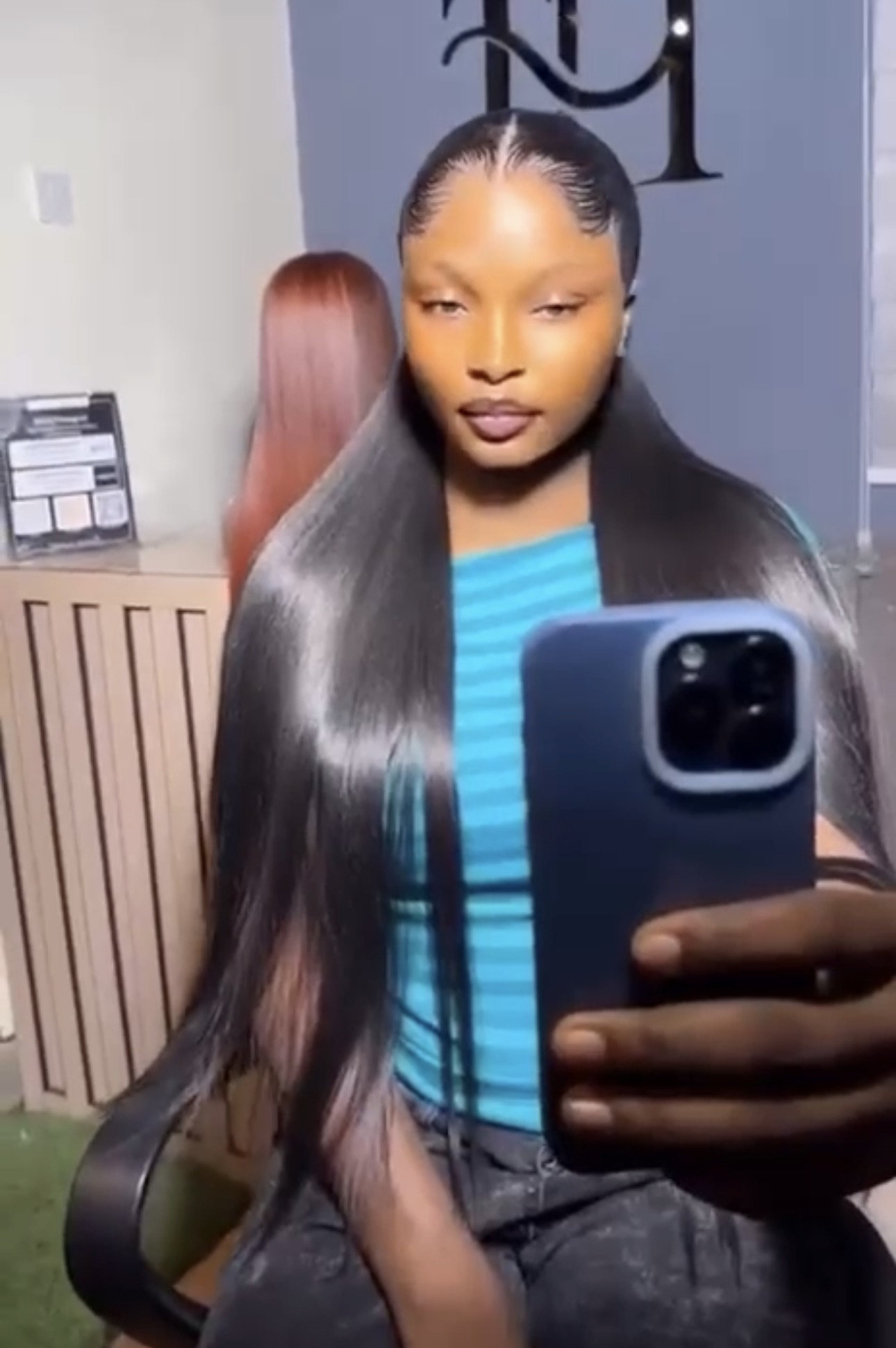 Human hair Full frontal and pony tail