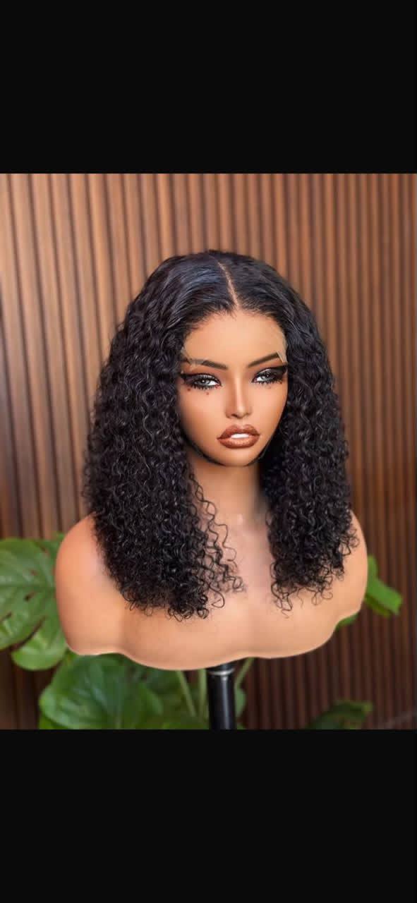 16 inches full closure human hair jerry curl